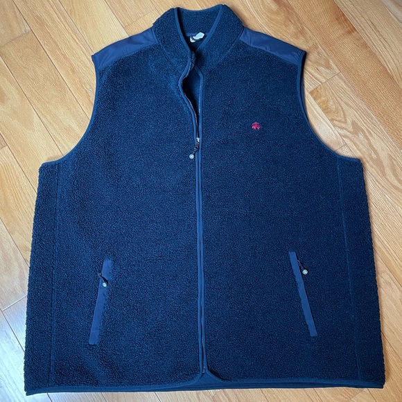 Brooks Brothers Navy Sherpa Vest - Picture 1 of 3